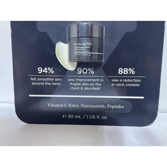 Perricone MD Cold Plasma Plus+ 1oz Neck & Chest SPF 25 (lot of 2) New Sealed - Picture 2 of 5